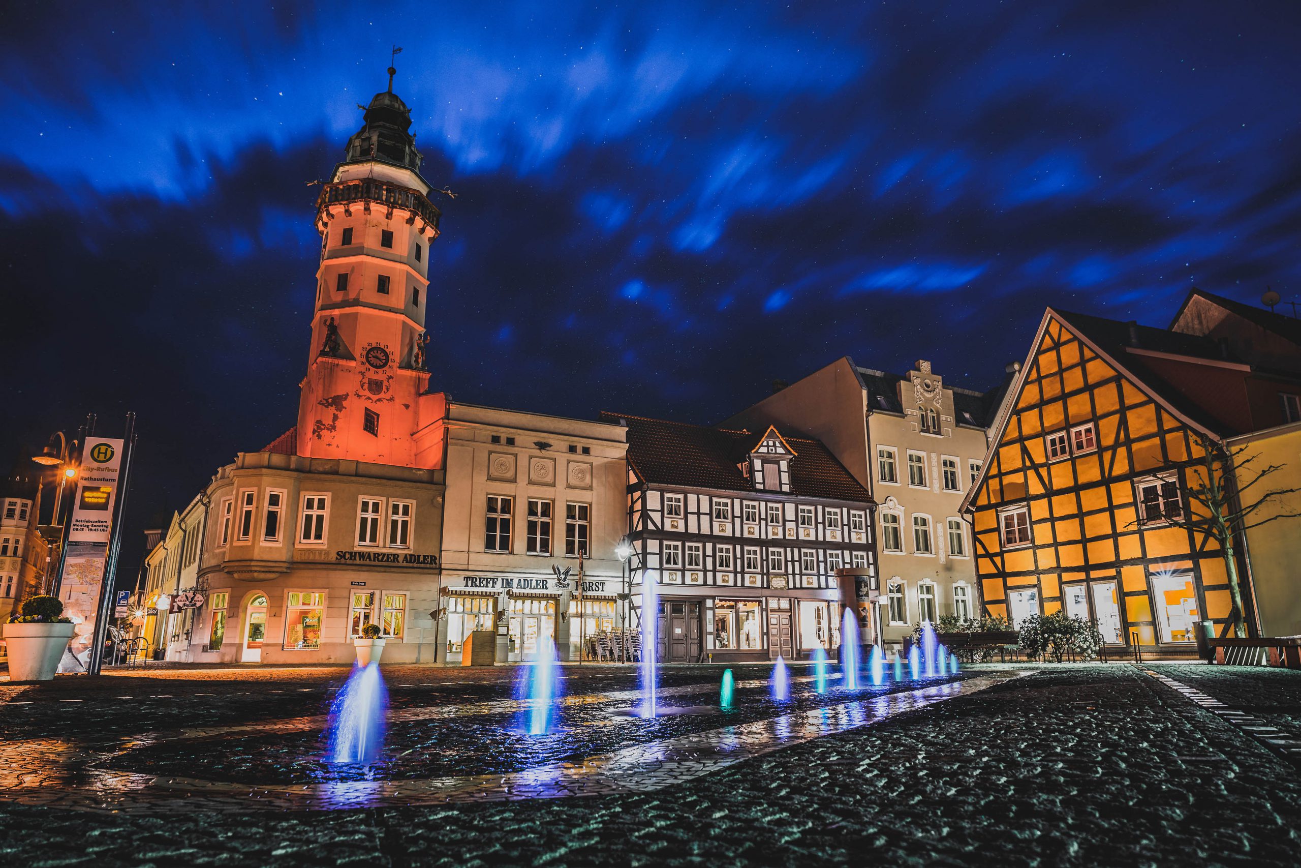 Salzwedel bei Nacht